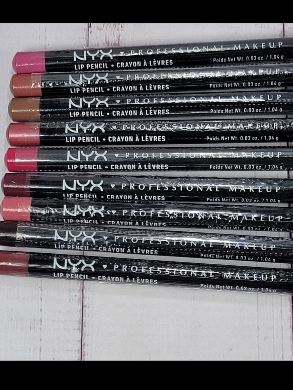 Nyx 9 Piece Slim Lip Pencil Lip Liner Bundle NEW!